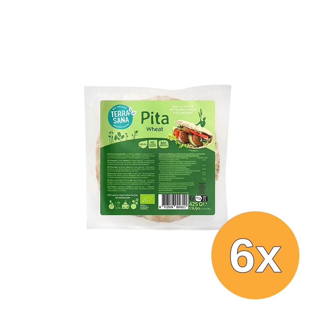 6x TerraSana Pitabroodjes (425 gr)