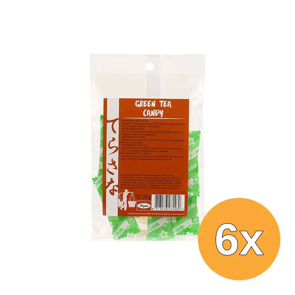 6x TerraSanagroene thee snoepjes (30 gr)