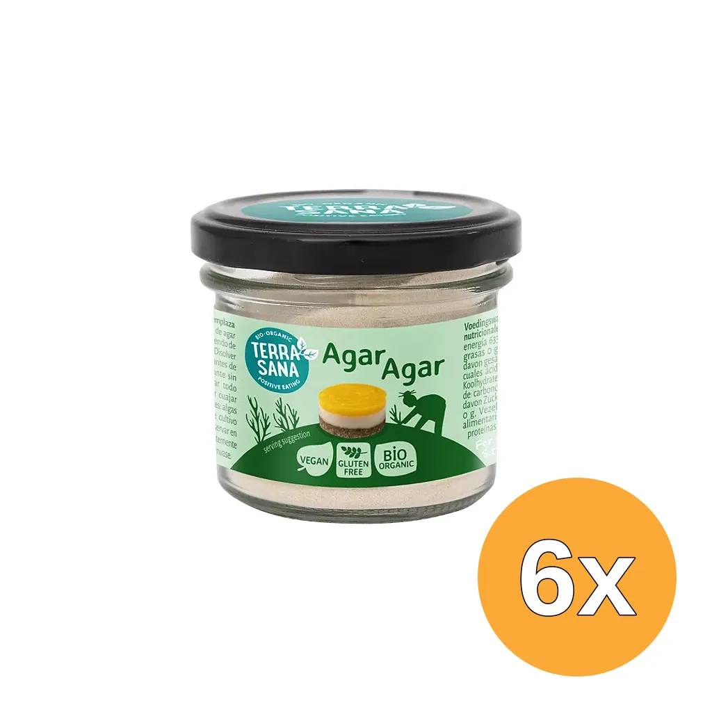 6x Terrasana Agar Agar Poeder Bio (50 gr)