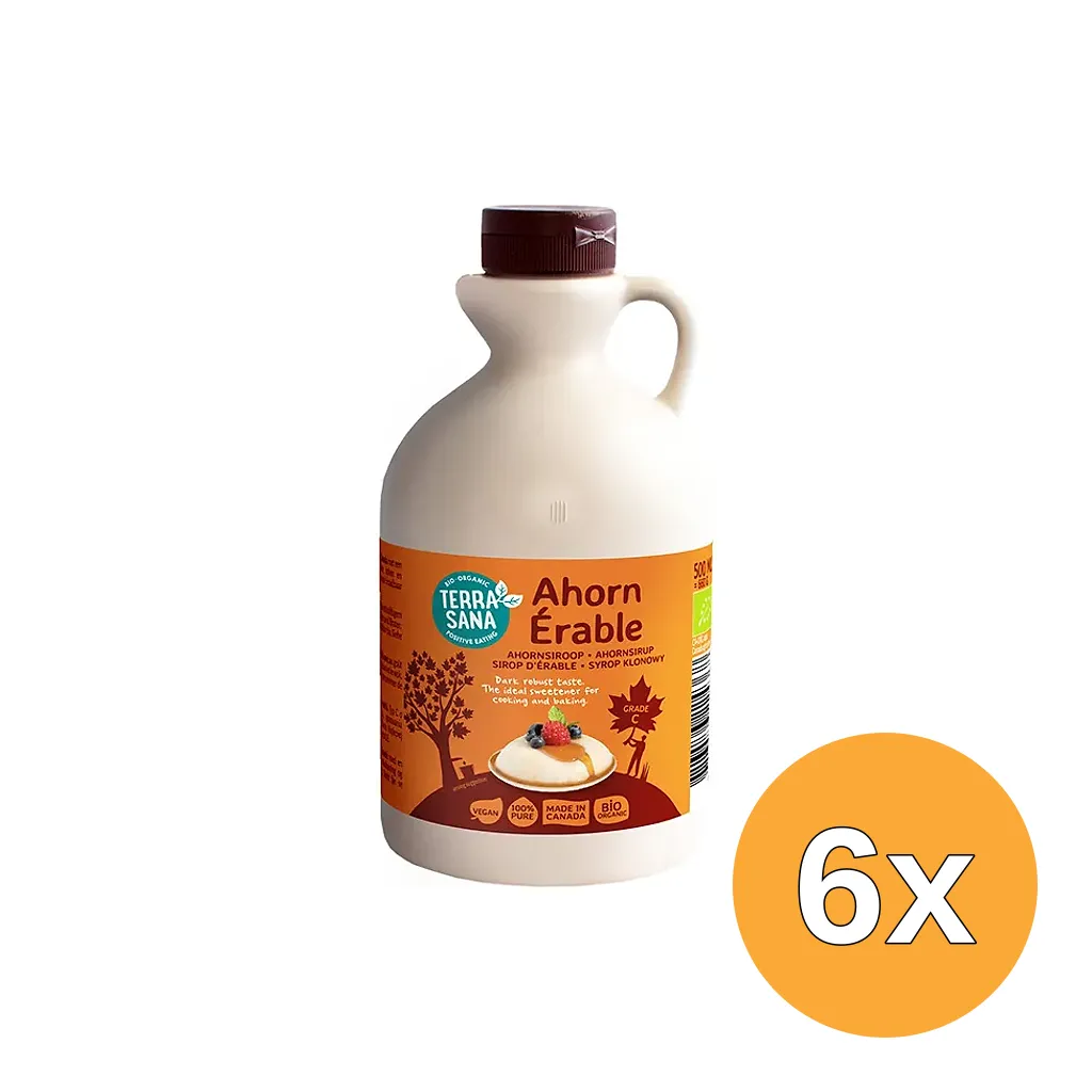 6x Terrasana Ahornsiroopgraad C Bio (1000 ml)