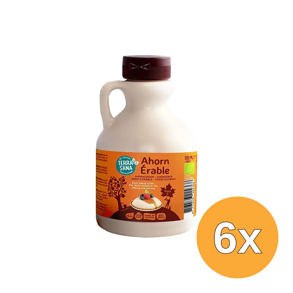 6x Terrasana Ahornsiroopgraad C in Jug Bio (500 ml)