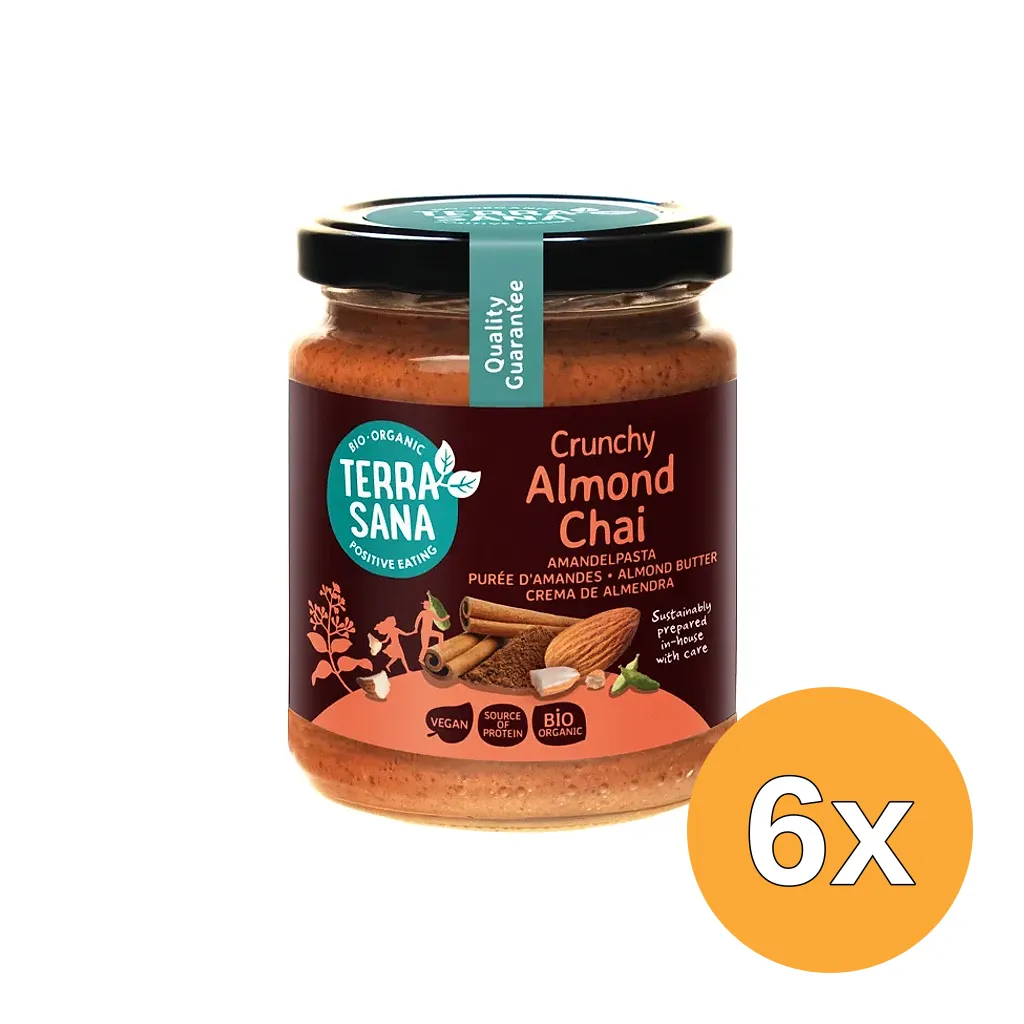 6x Terrasana Amandelpasta Chai Crunchy (250 gr)