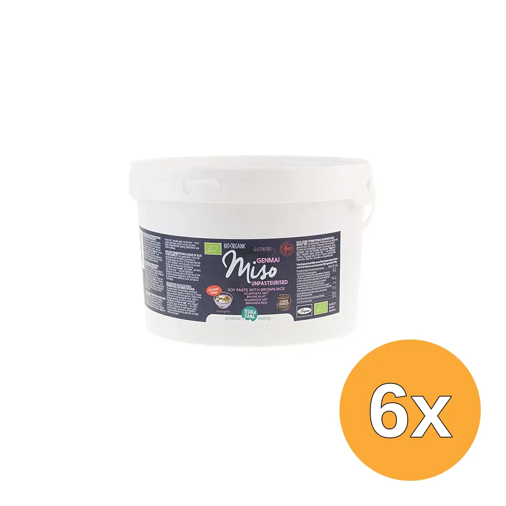 6x Terrasana Genmai Miso Ongepasteuriseerd Emmer Bio (2500 gr)