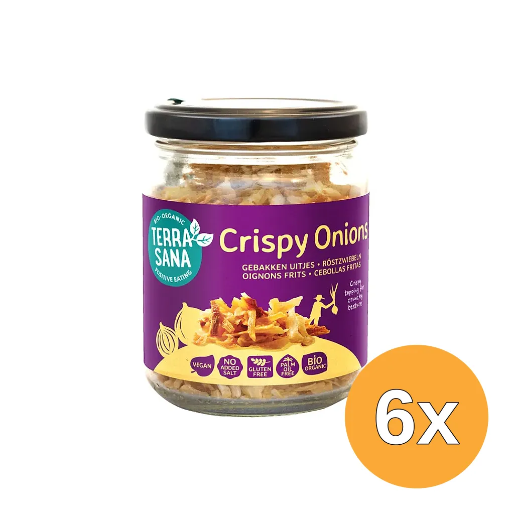 6x Terrasana Indonesische Gebakken Uitjes Bio (75 gr)