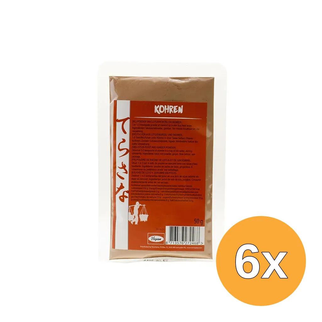 6x Terrasana Kohren Lotuswortelpoeder (50 gr)