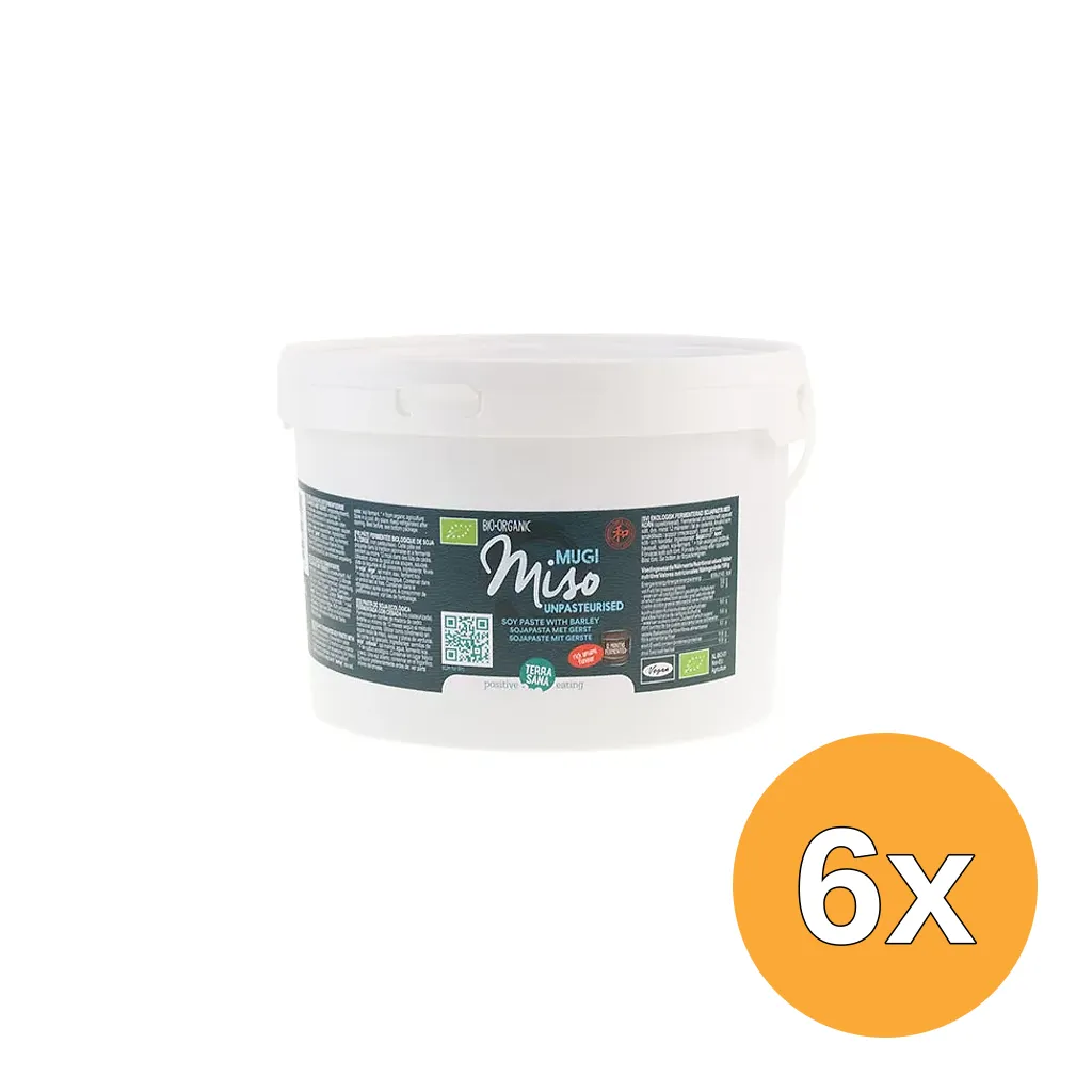 6x Terrasana Mugi Miso Gerst Ongepateuriseerd Bio (2500 gr)