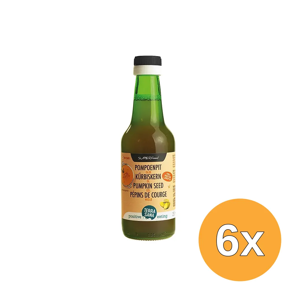 6x Terrasana Pompoenpit Olie Koudgeperst (250 ml)