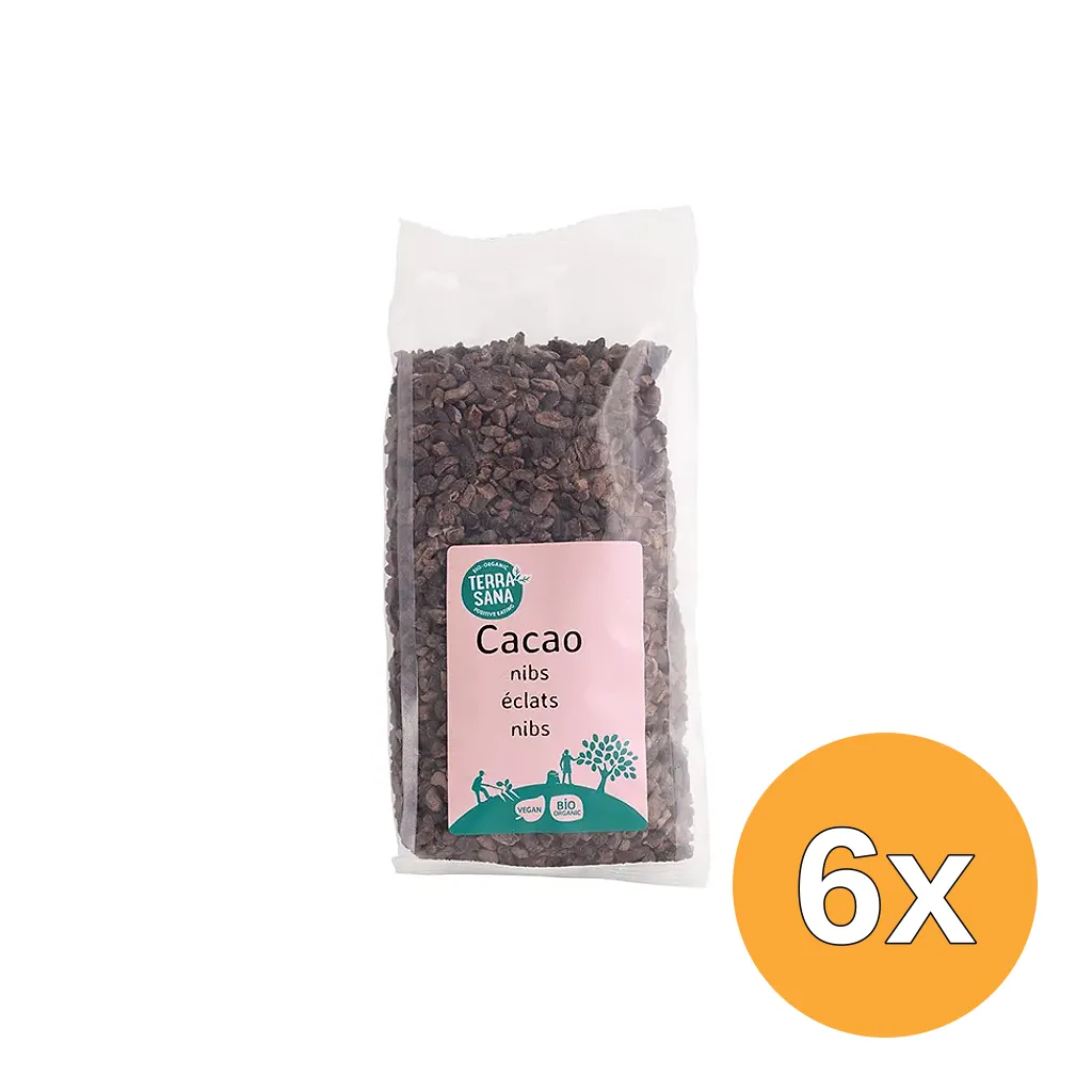 6x Terrasana Raw Cacao Nibs Bio (250 gr)