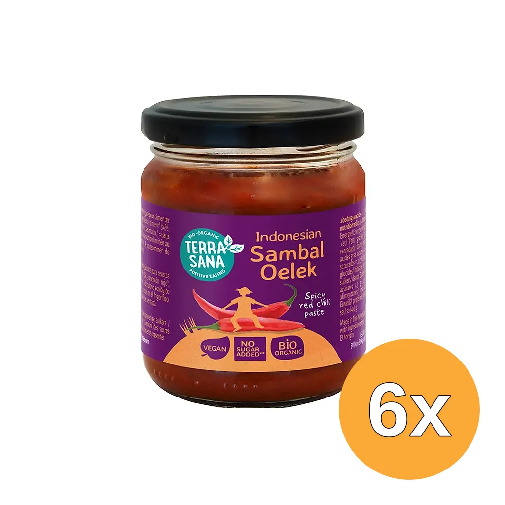 6x Terrasana Sambal Oelek (125 gr)