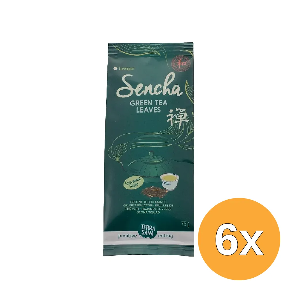 6x Terrasana Senchagroene Thee Bio (75 gr)