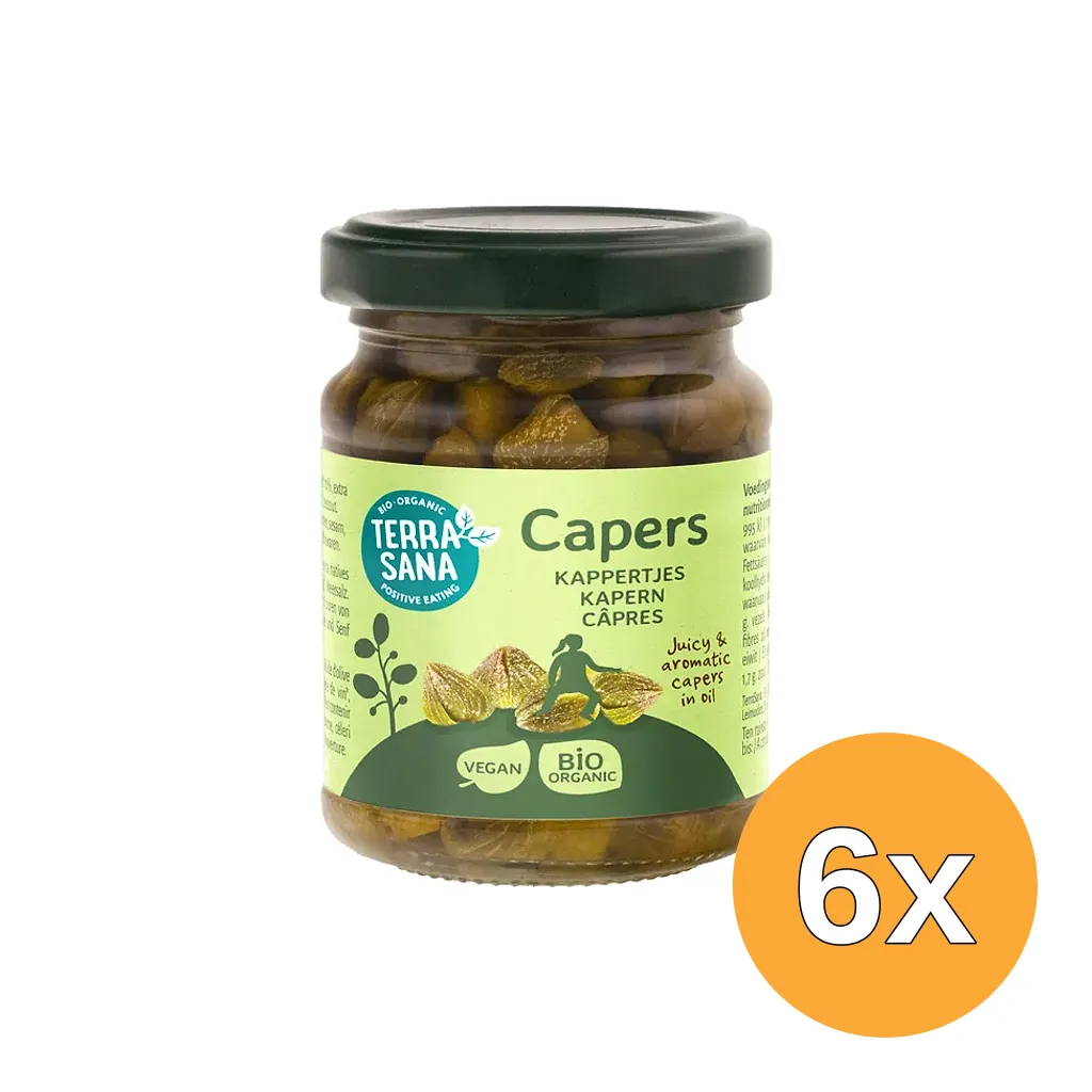 6x Terrasana Siciliaanse Kappertjes In Olijfolie Bio (120 gr)