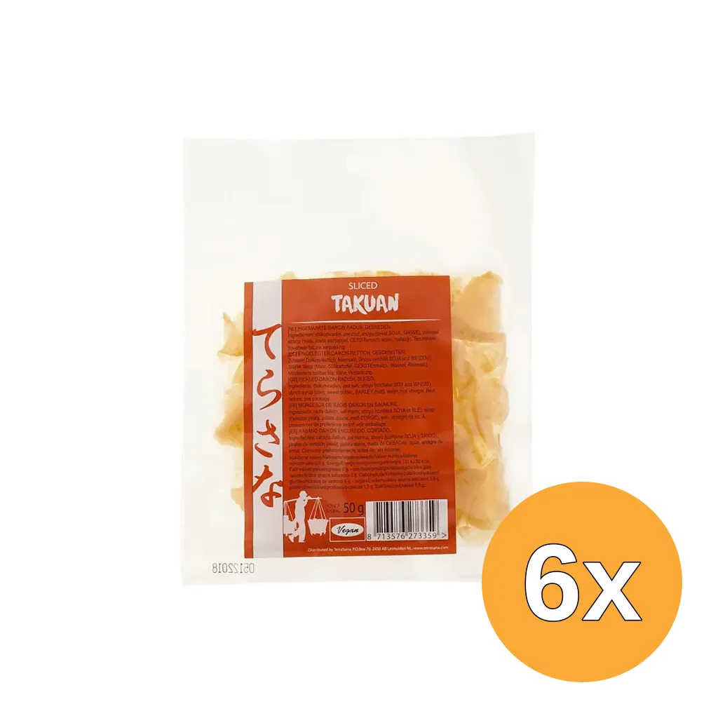 6x Terrasana Slices Takuan Daikonradijs Pickled (50 gr)