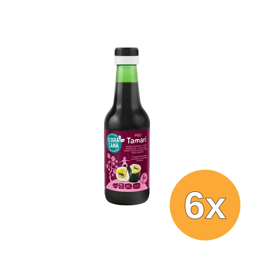 6x Terrasana Sojasaus Glutenvrij Bio (250 ml)