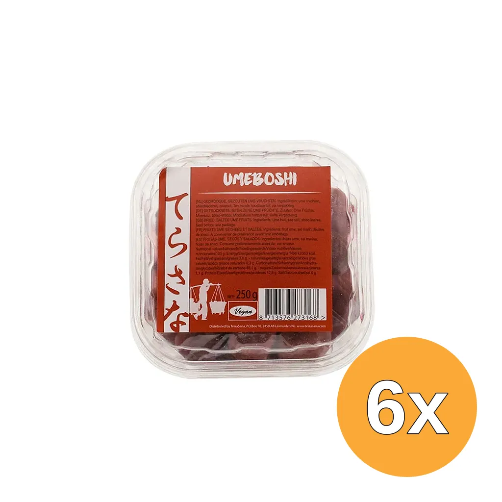 6x Terrasana Umeboshi Gezoute Japanse Abrikozen (250 gr)