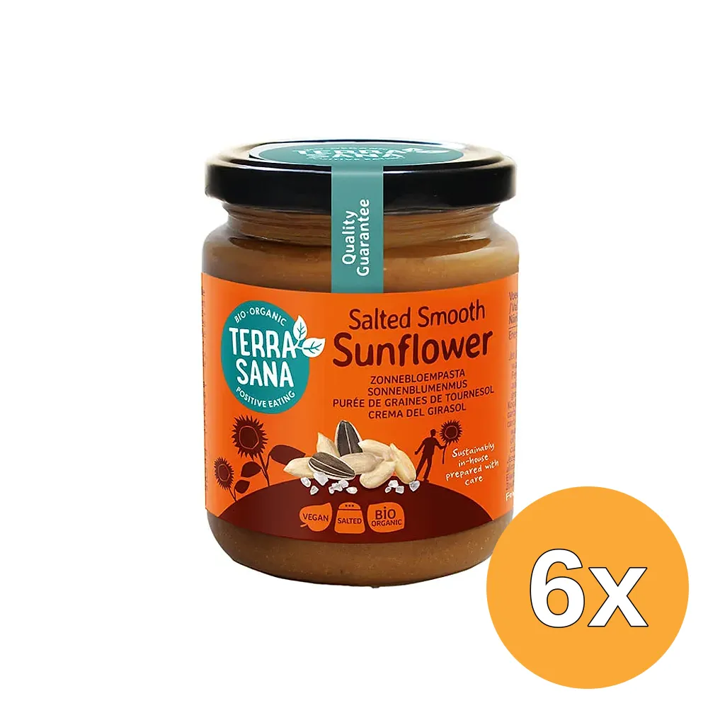 6x Terrasana Zonnebloempasta Met Himalayazout Bio (250 gr)