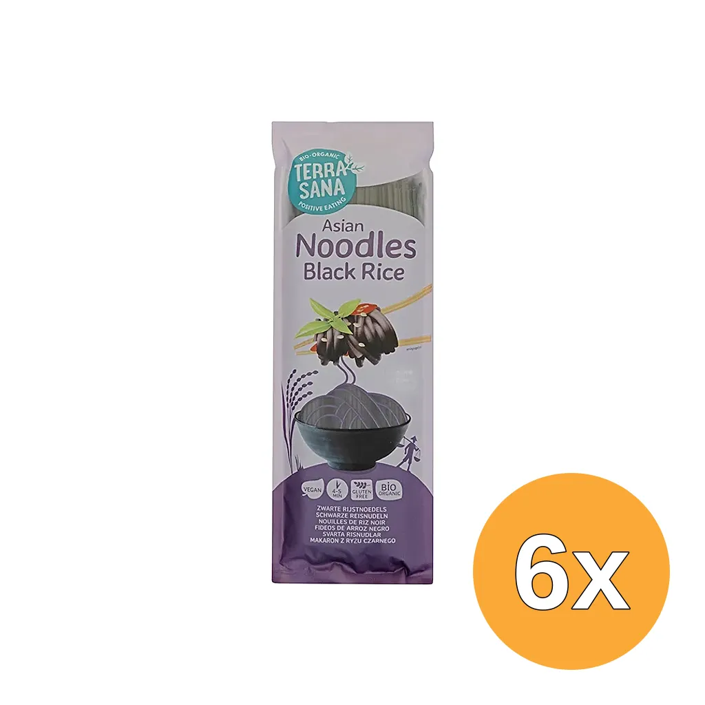 6x Terrasana Zwarte Rijstnoedels Bio (250 gr)