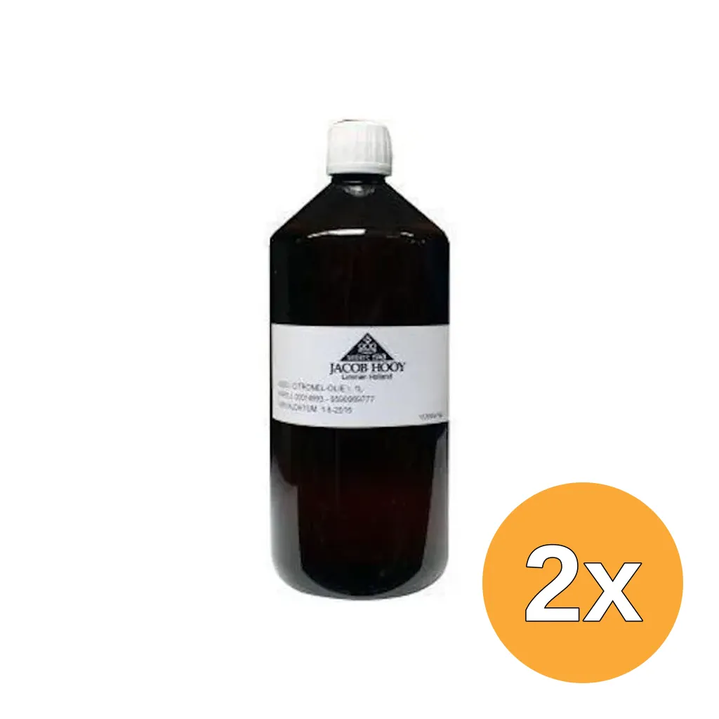 2x Jacob Hooy Citronelolie (1000 ml)