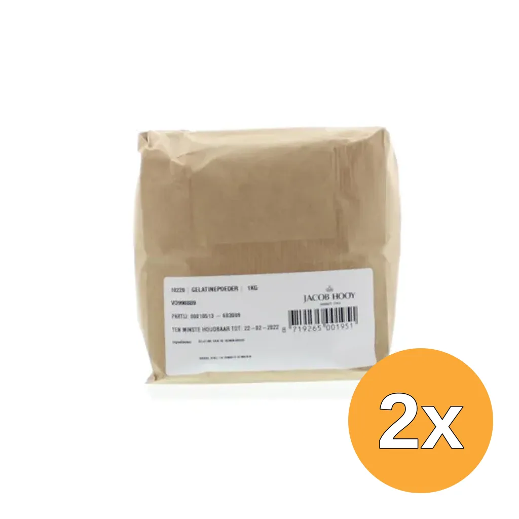2x Jacob Hooy Gelatinepoeder (1000 gr)