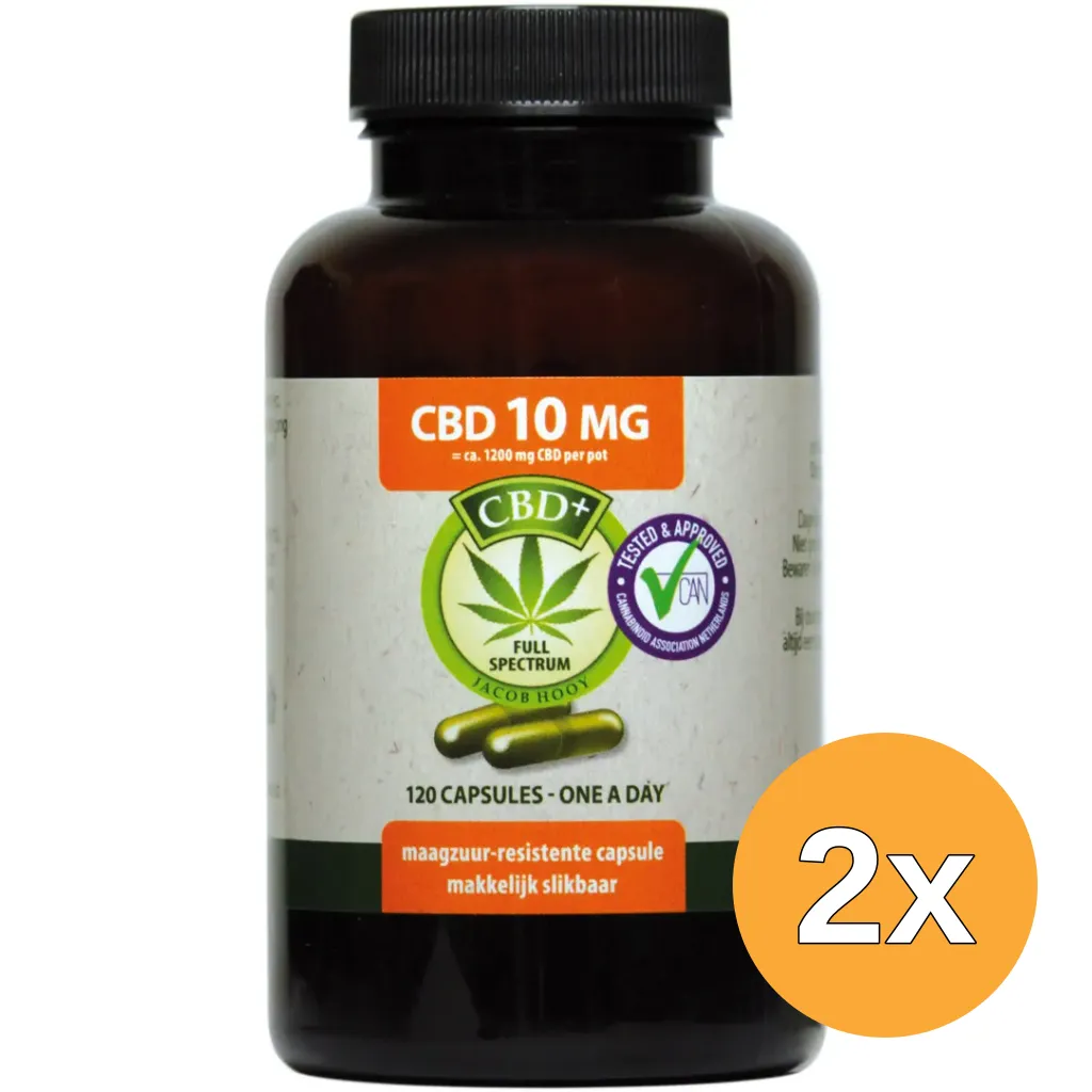 2x Jacob Hooy CBD 10Mg (120 stuks)