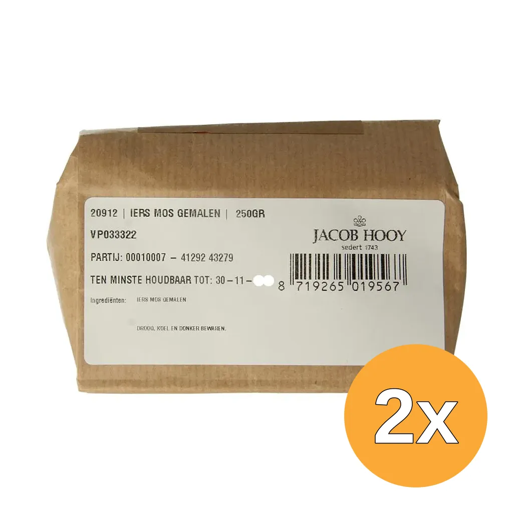 2x Jacob Hooy Iers Mos Gemalen (250 gr)