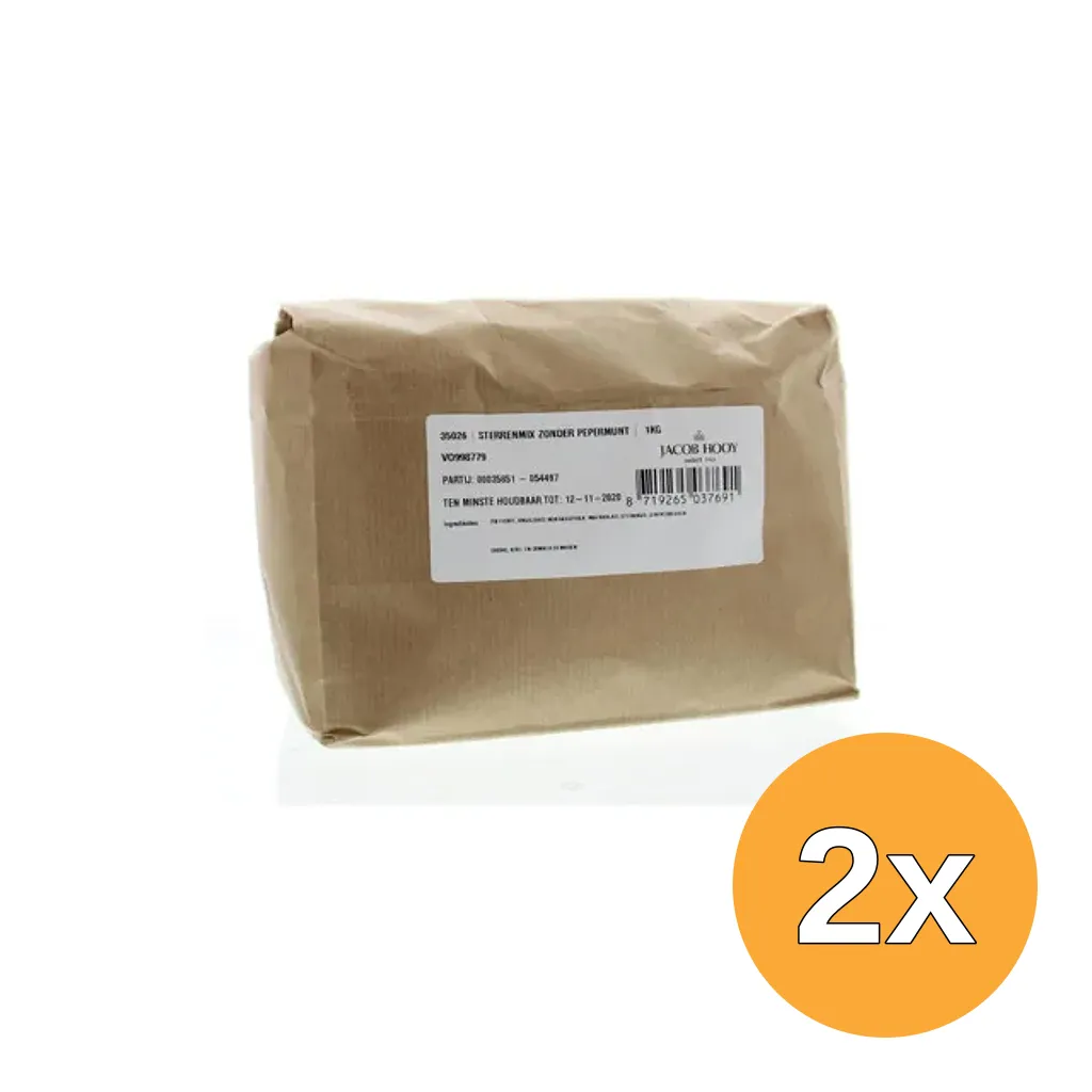 2x Jacob Hooy Sterrenmix Zonder Pepermunt (1000 gr)