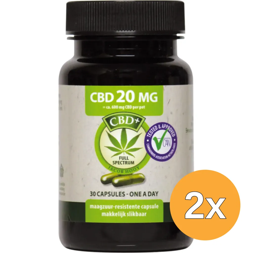 2x Jacob Hooy CBD 20Mg (30 stuks)