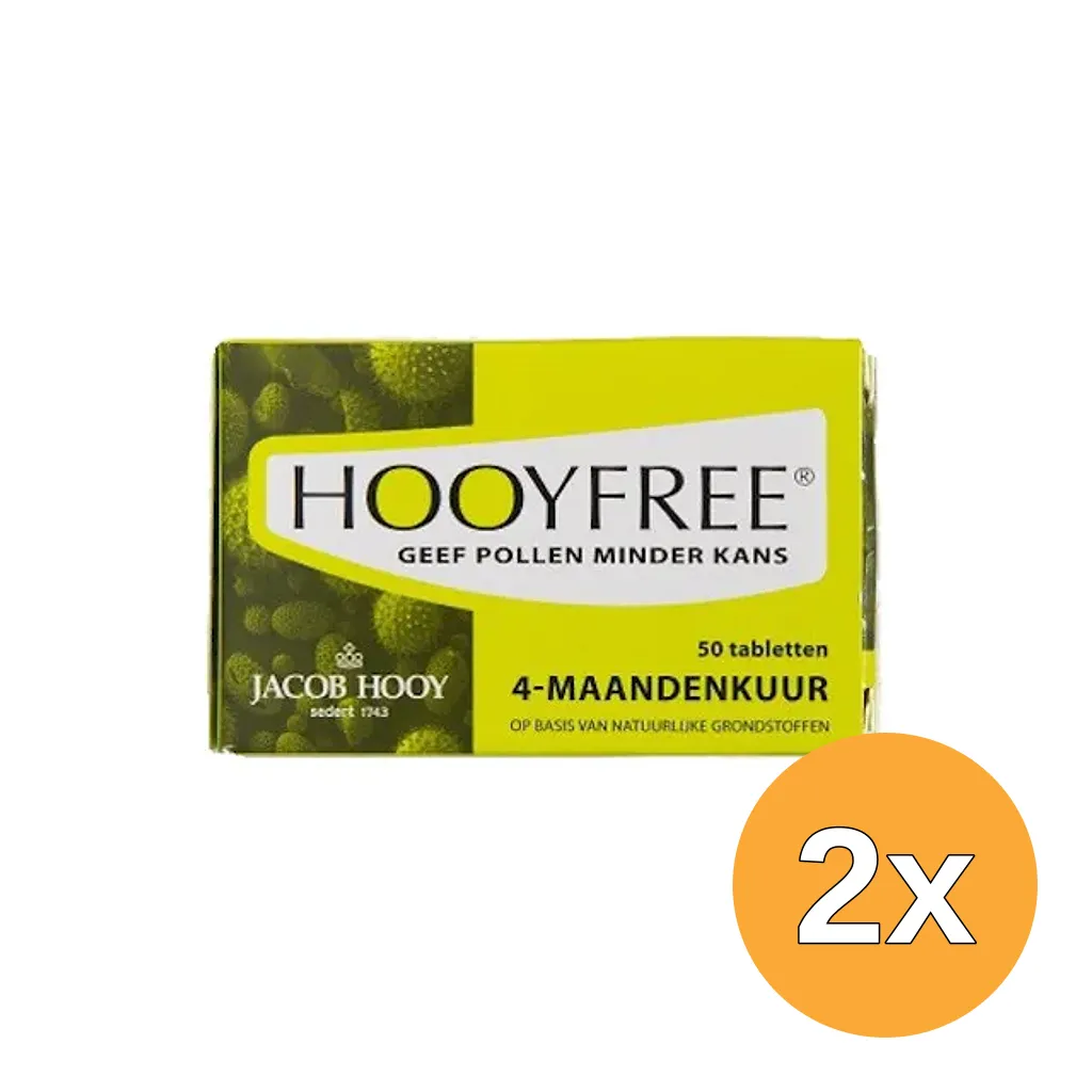 2x Jacob Hooy Hooyfree 4 Maanden (50 Tabletten)