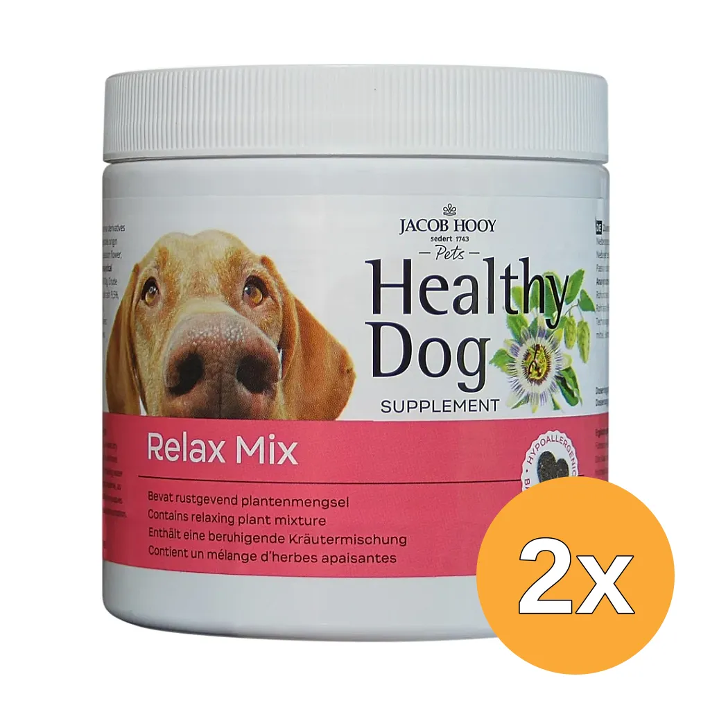 2x Jacob Hooy Healthy Dog Relax mix (80 stuks)