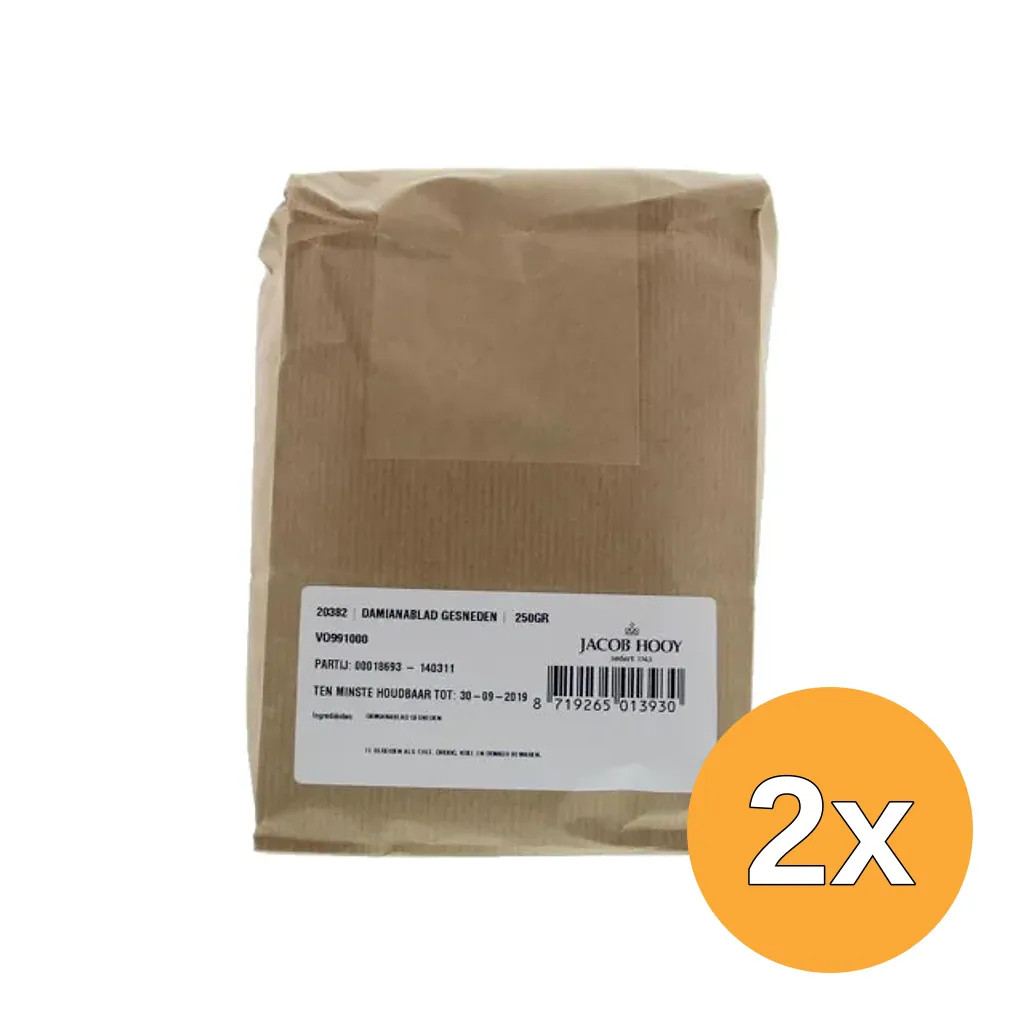 2x Jacob Hooy Damiana Blad Gesneden (250 gr)