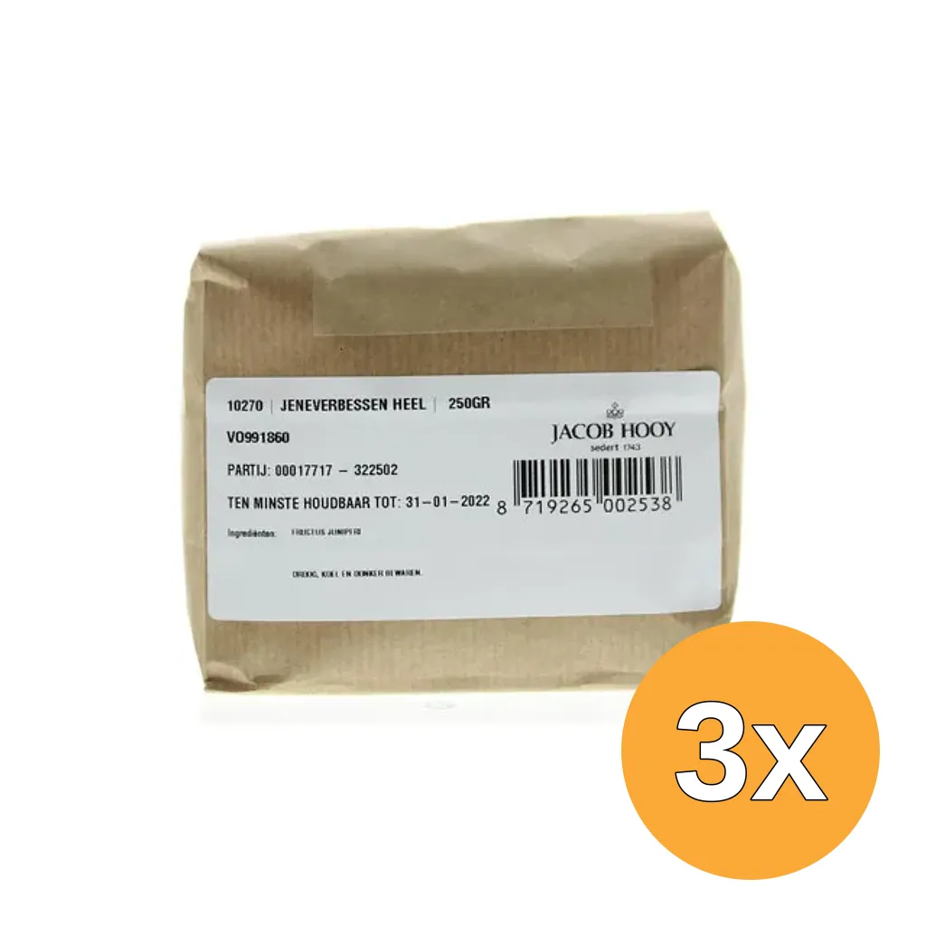3x Jacob Hooy Jeneverbessen Normale Kwaliteit (250 gr)