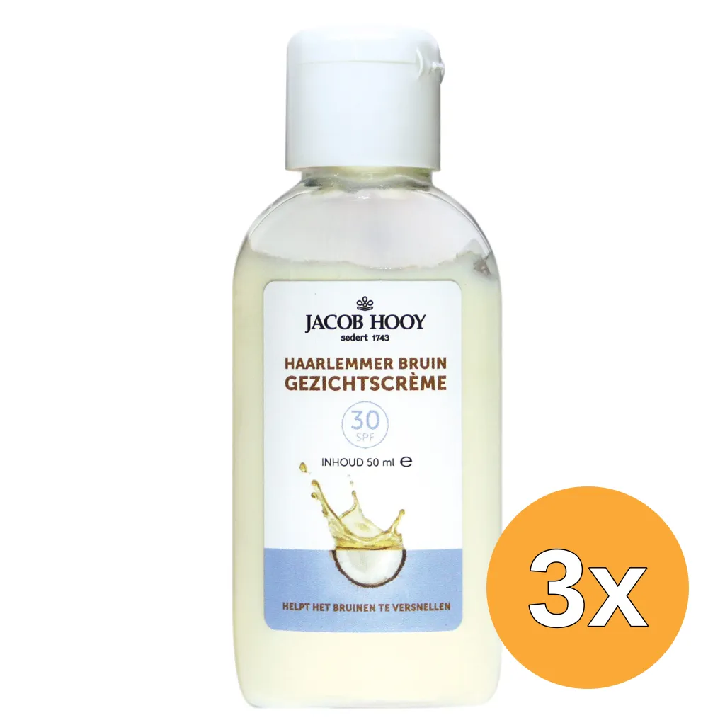 3x Jacob Hooy Haarlemmerbuin gezicht SPF 30 (50 ml)