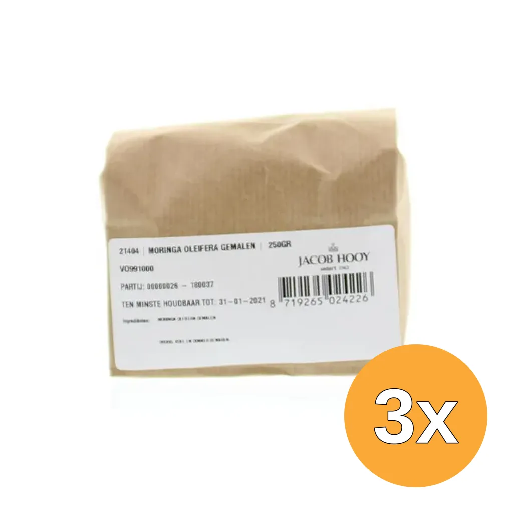 3x Jacob Hooy Moringa Oleifera Gemalen (250 gr)
