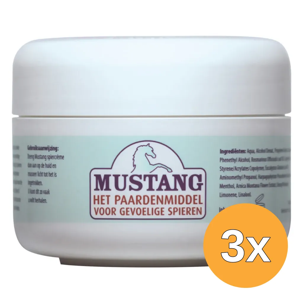 3x Jacob Hooy Mustang Spiercreme (200 ml)