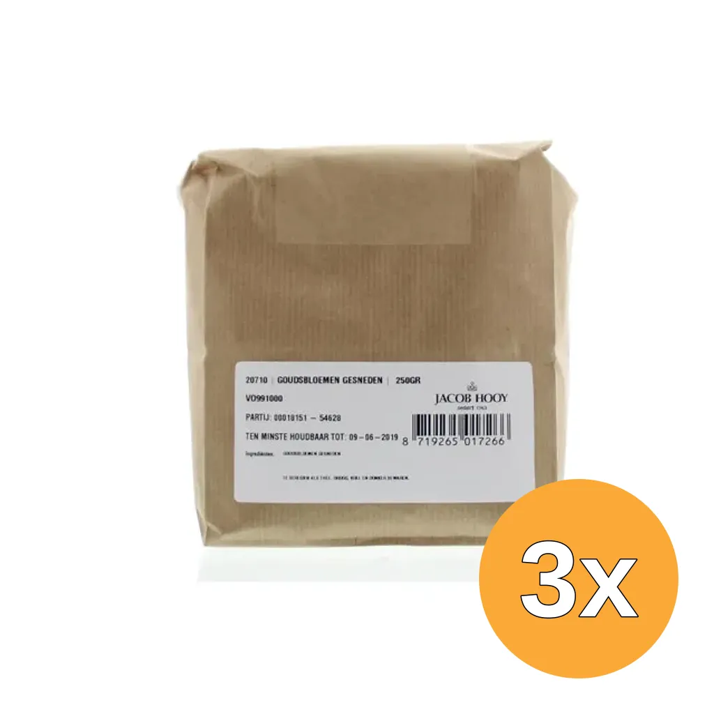 3x Jacob Hooy Goudsbloem Gesneden (250 gr)