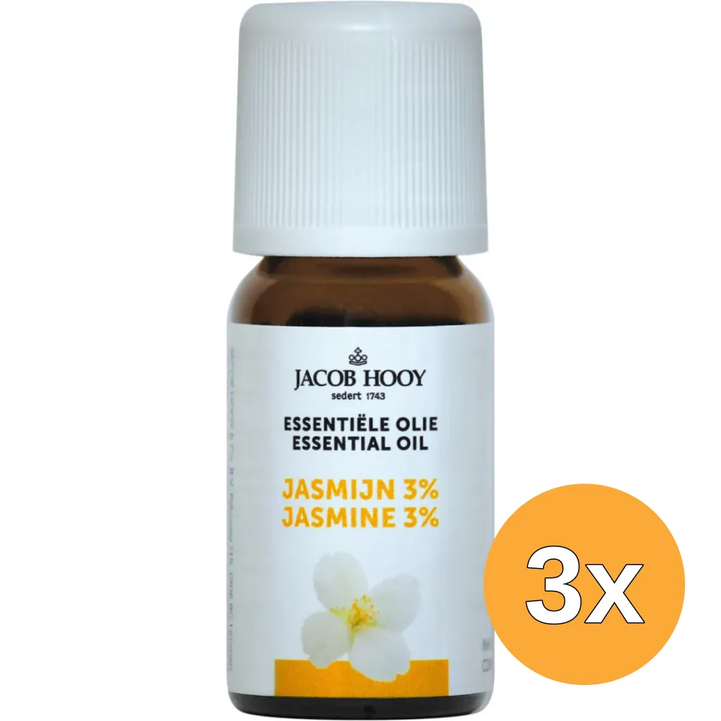 3x Jacob Hooy Jasmijn olie (10 ml)
