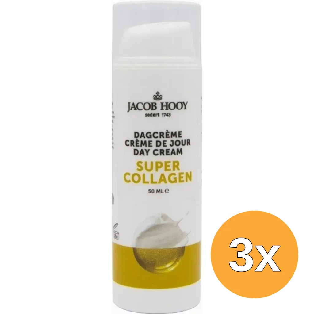 3x Jacob Hooy Super Collageen Dagcreme (50 ml)