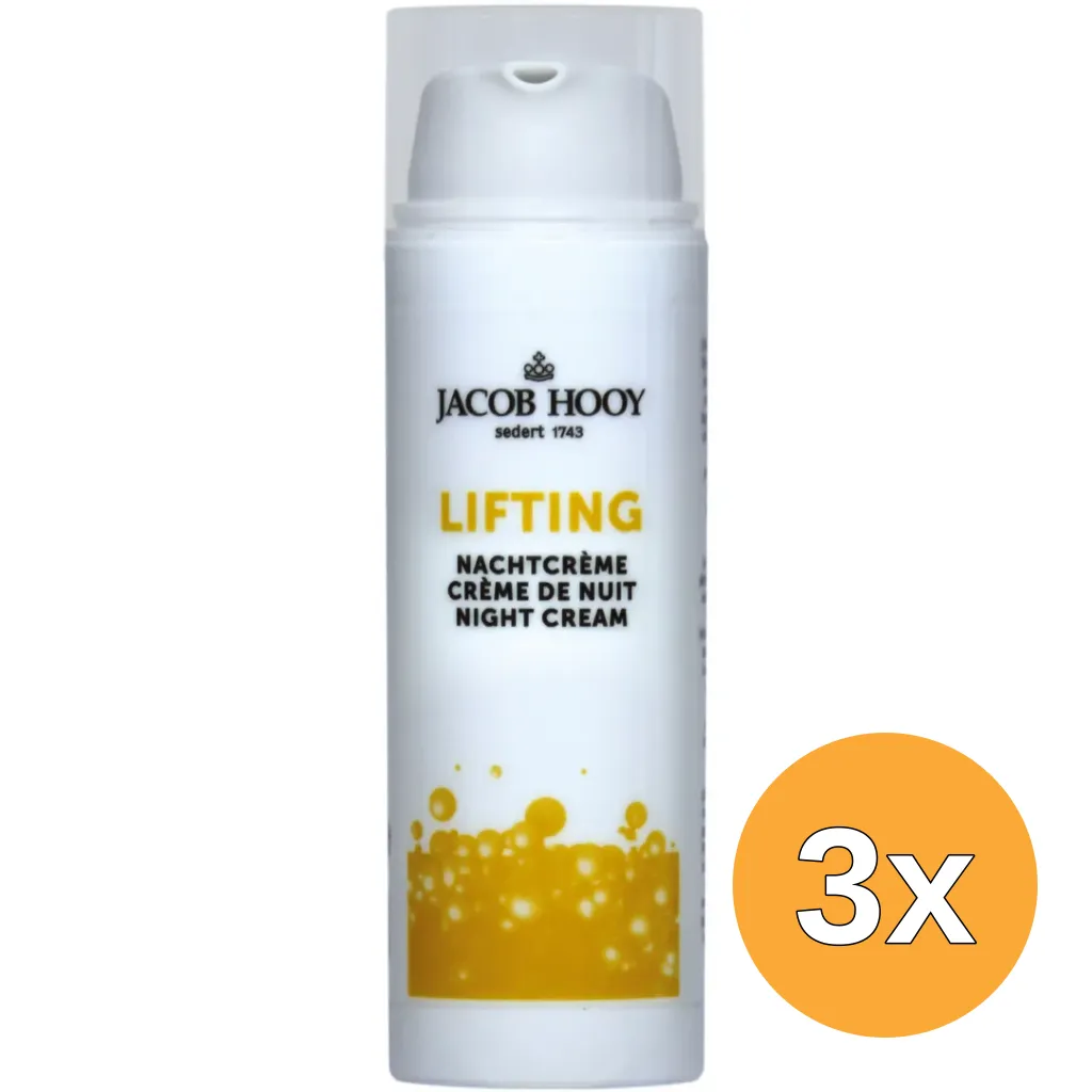3x Jacob Hooy Lifting Nachtcrème (50 ml)