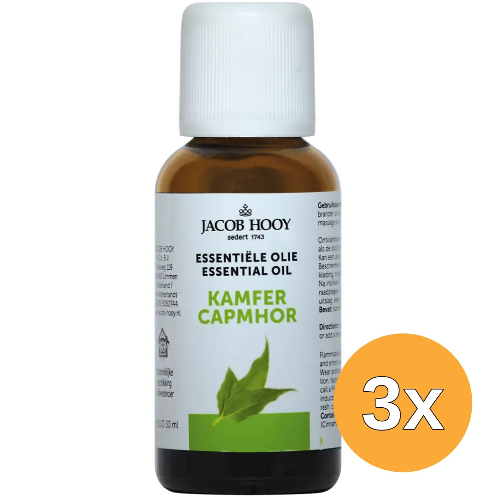 3x Jacob Hooy Kamfer olie (30 ml)