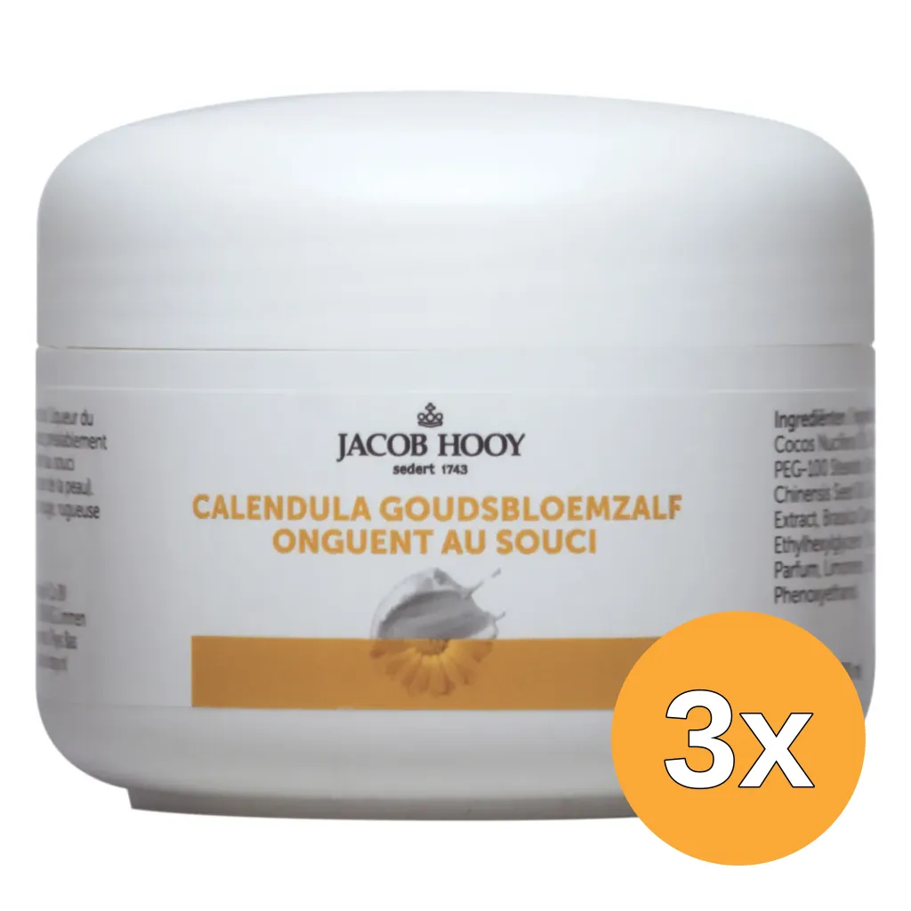 3x Jacob Hooy Calendula Goudsbloemzalf M. Treben (100 ml)