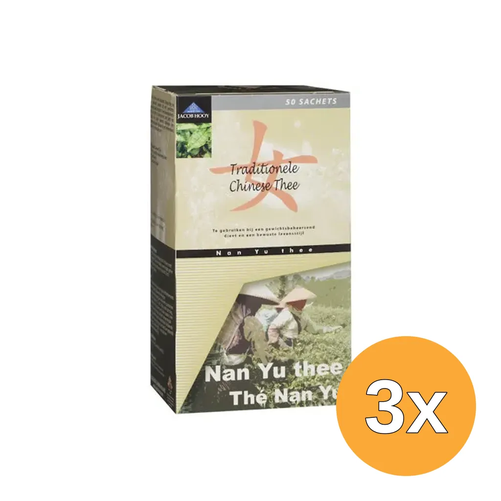 3x Jacob Hooy Nan Yu Theezakjes (50 stuks)