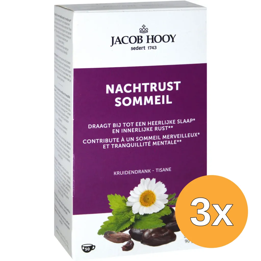 3x Jacob Hooy Nachtrust Theezakjes (50 stuks)