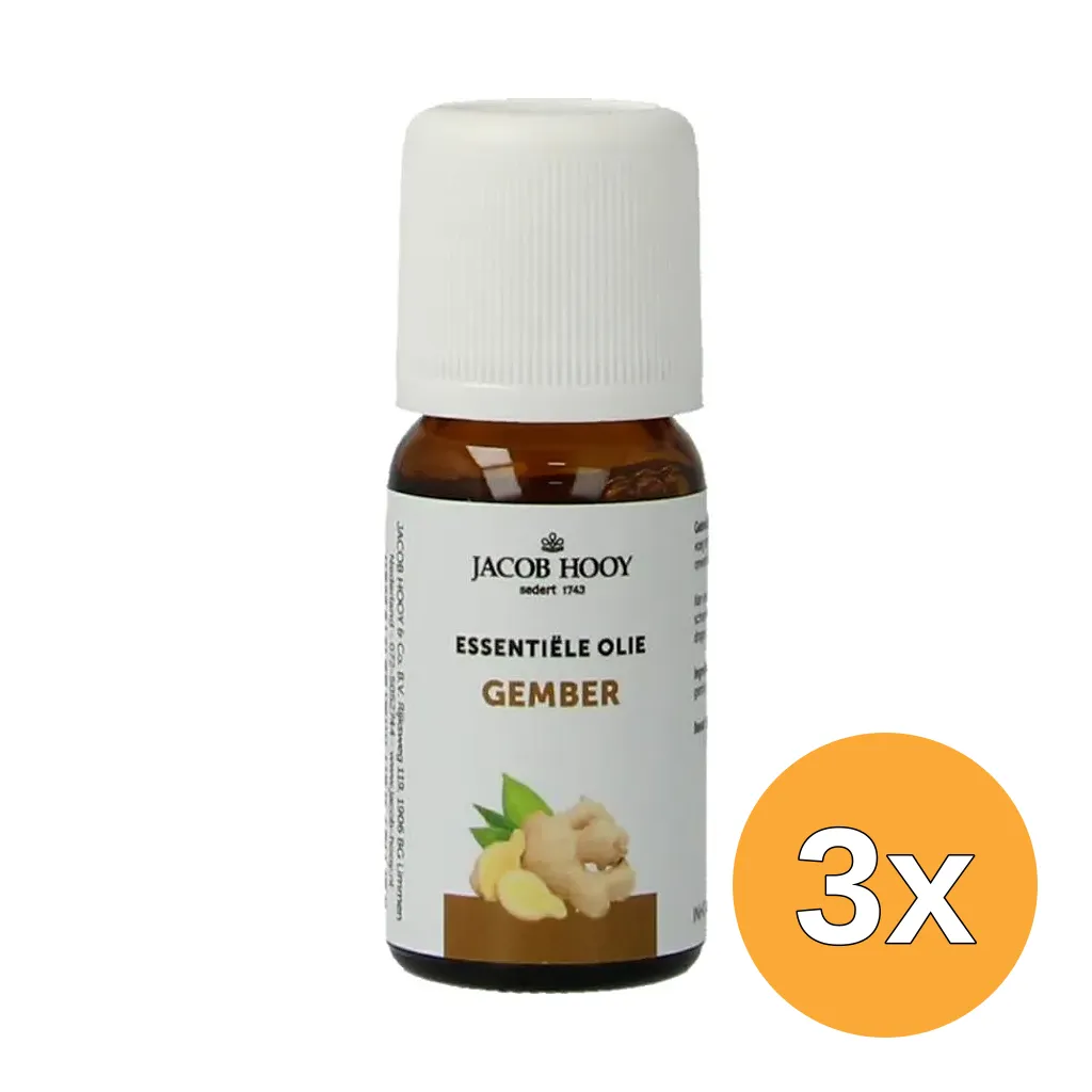 3x Jacob Hooy Gember olie (10 ml)