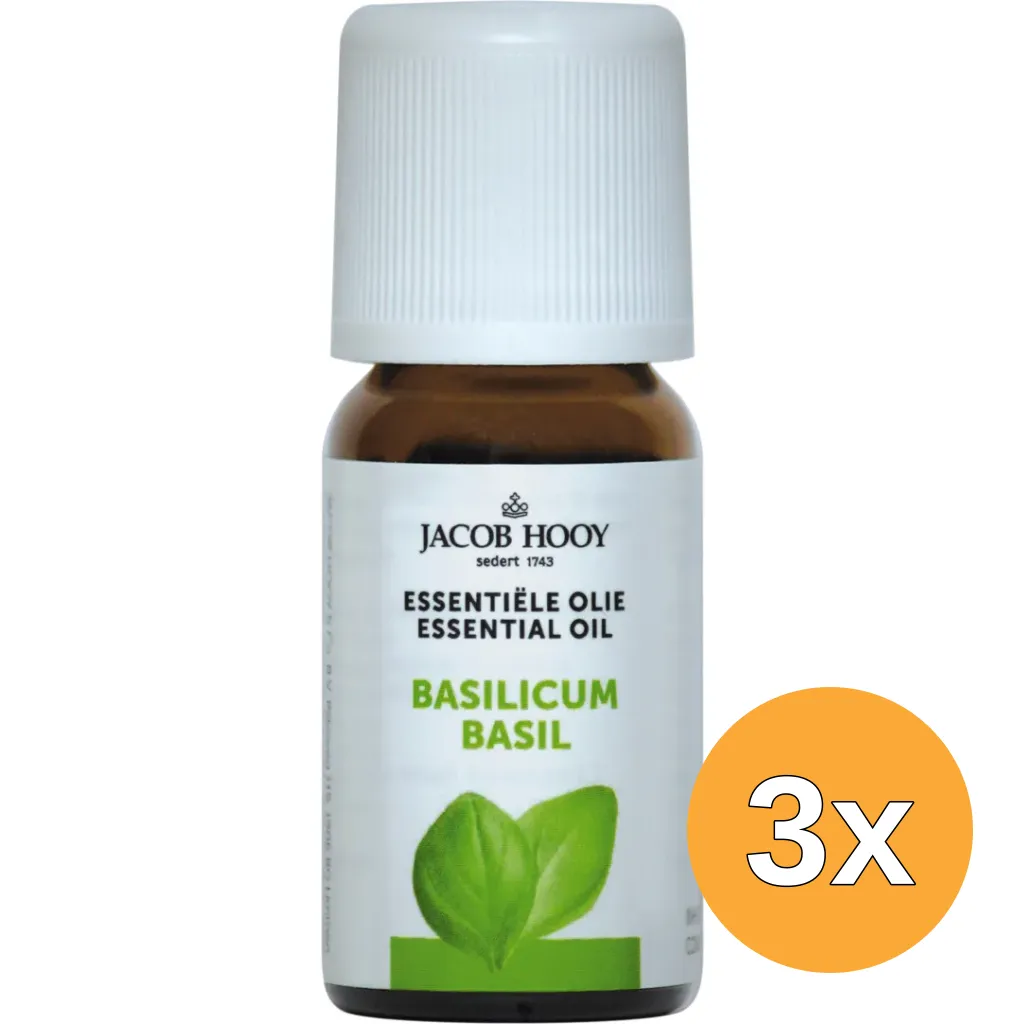 3x Jacob Hooy Basilicum olie (10 ml)