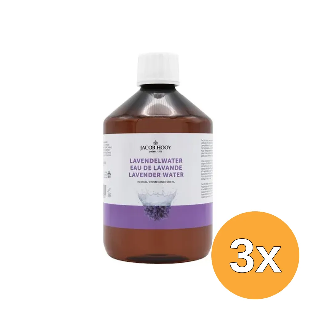 3x Jacob Hooy Lavendelwater (500 ml)