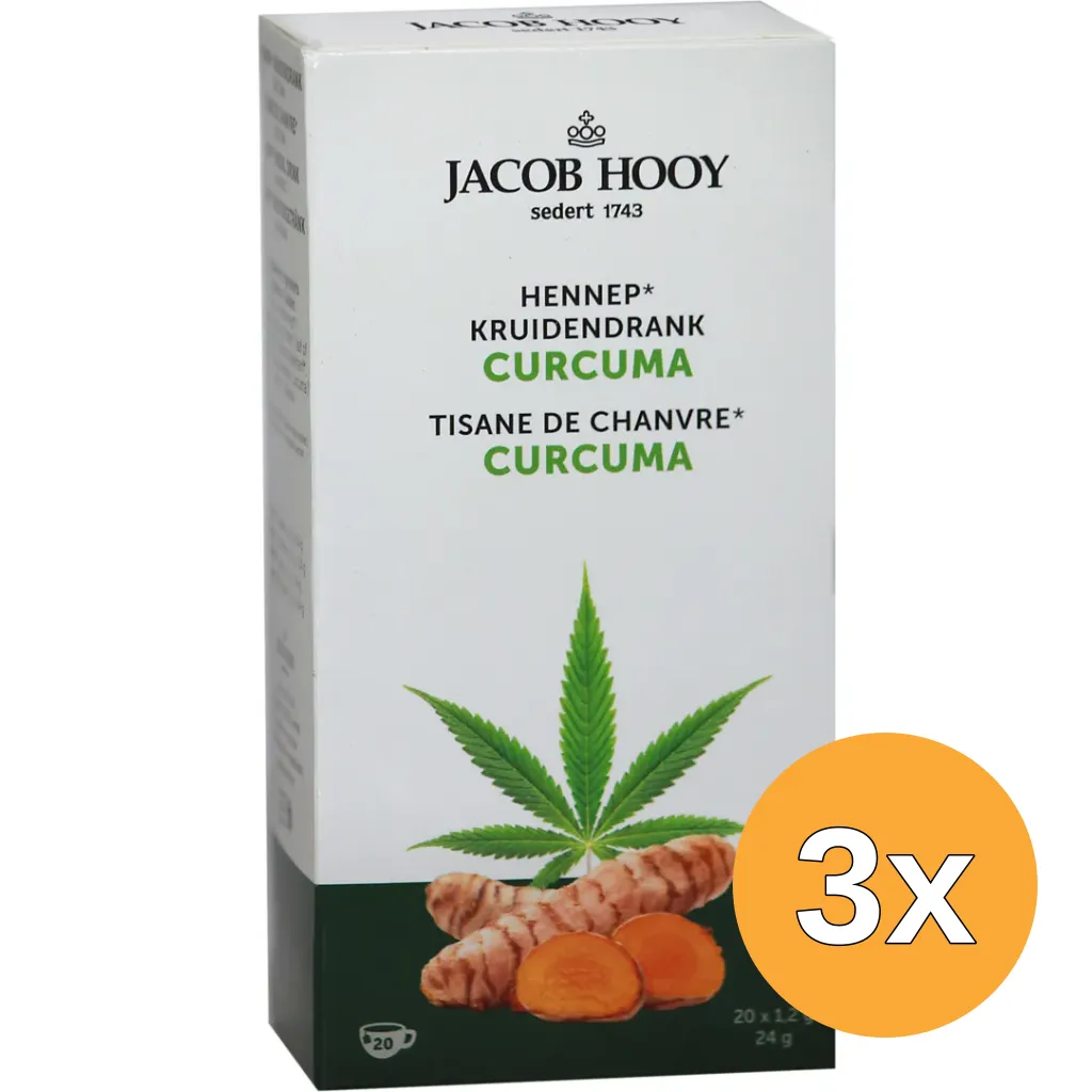 3x Jacob Hooy Curcuma Thee (20 stuks)