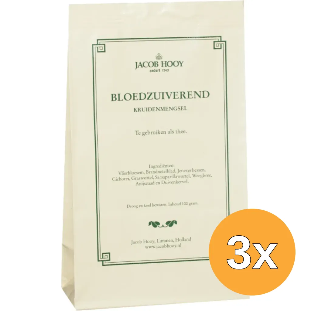 3x Jacob Hooy Bloedzuiverende Thee (100 gr)