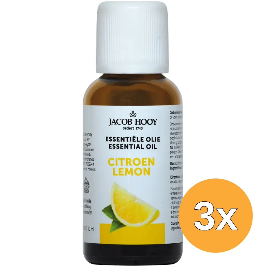 3x Jacob Hooy Citroen olie (30 ml)