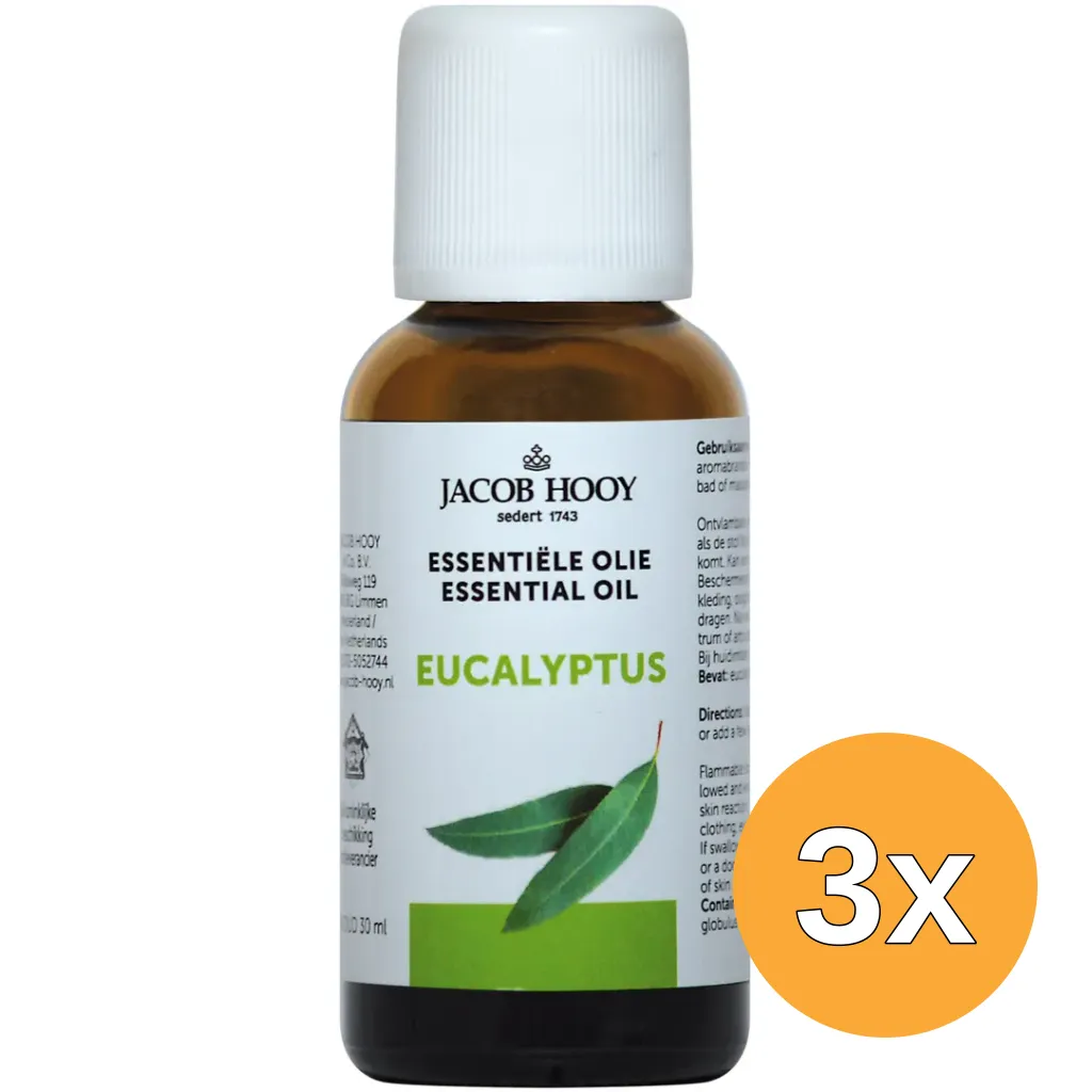 3x Jacob Hooy Eucalyptus olie (30 ml)