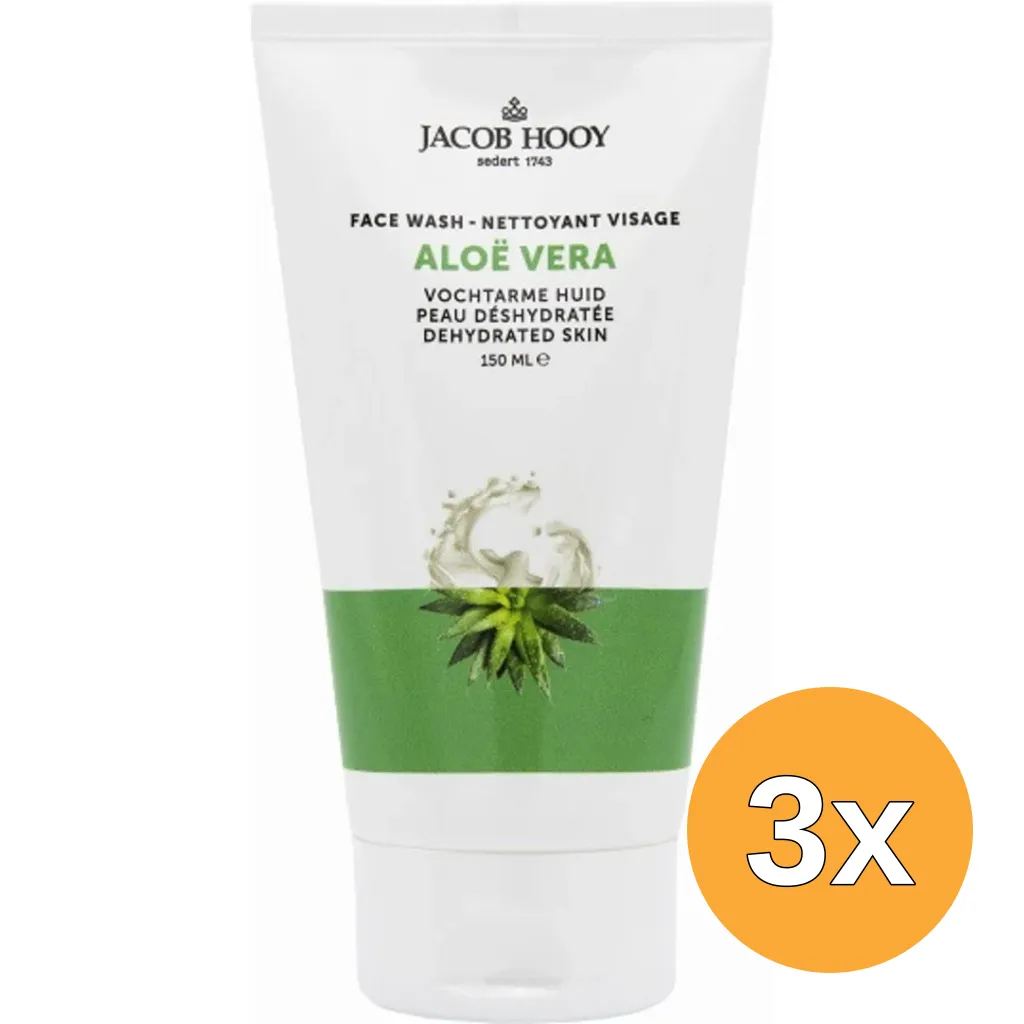 3x Jacob Hooy Aloe vera facewash (150 ml)