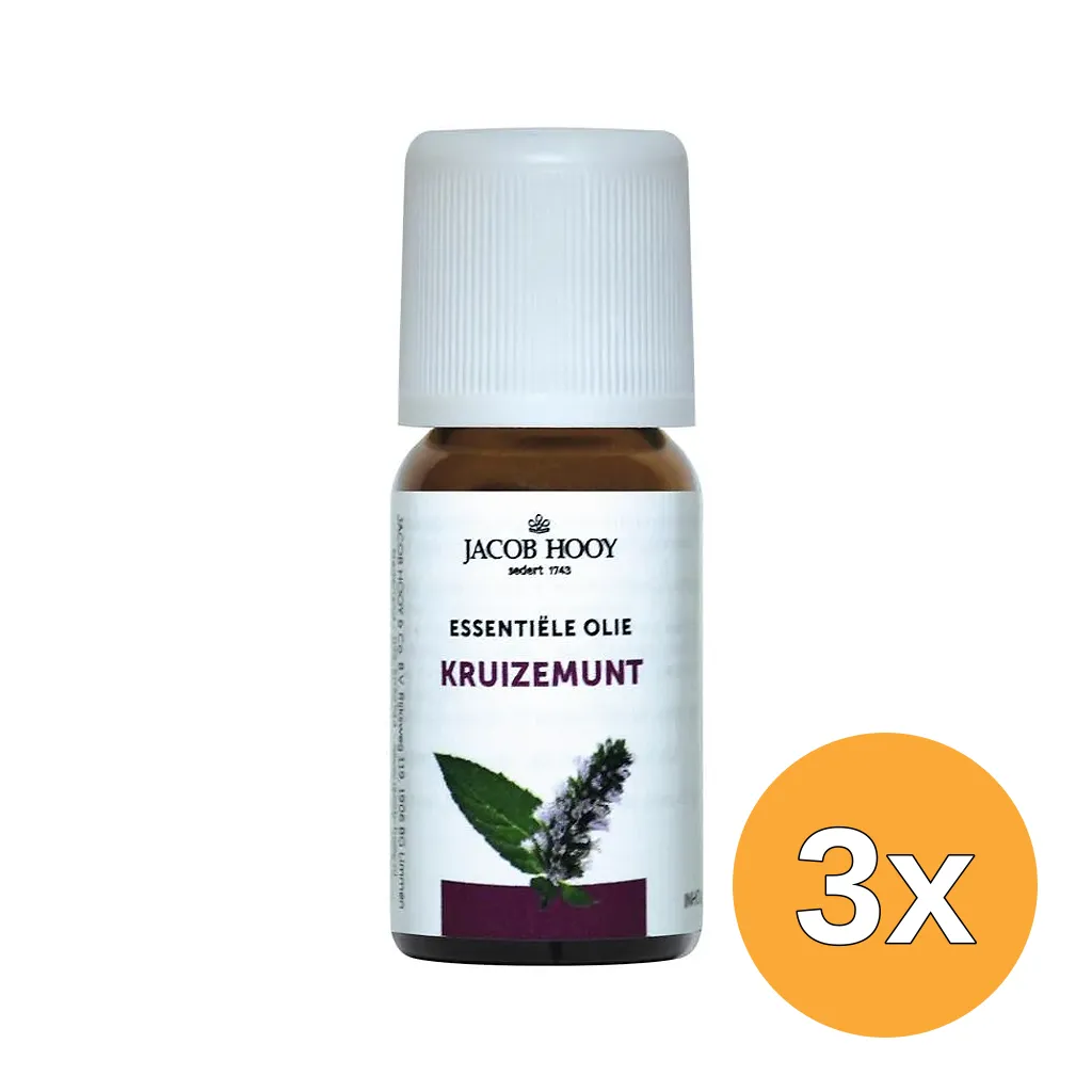 3x Jacob Hooy Kruizemunt olie (10 ml)
